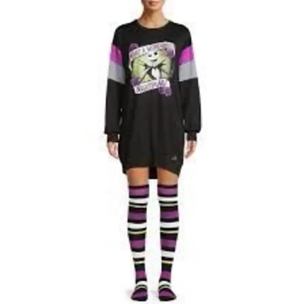 Disney Sz M Nightmare Before Christmas Sleepwear Shirt What A Wonderful Nightmar - Picture 1 of 11